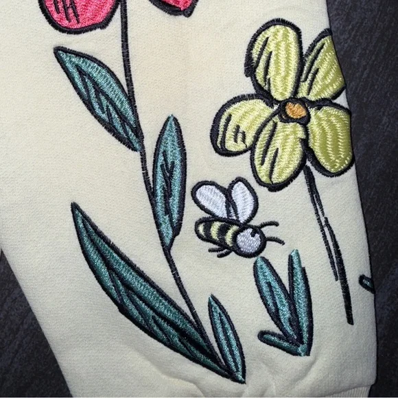 Disney Winnie the Pooh Yellow Floral Crewneck Sweatshirt - Picture 7 of 12